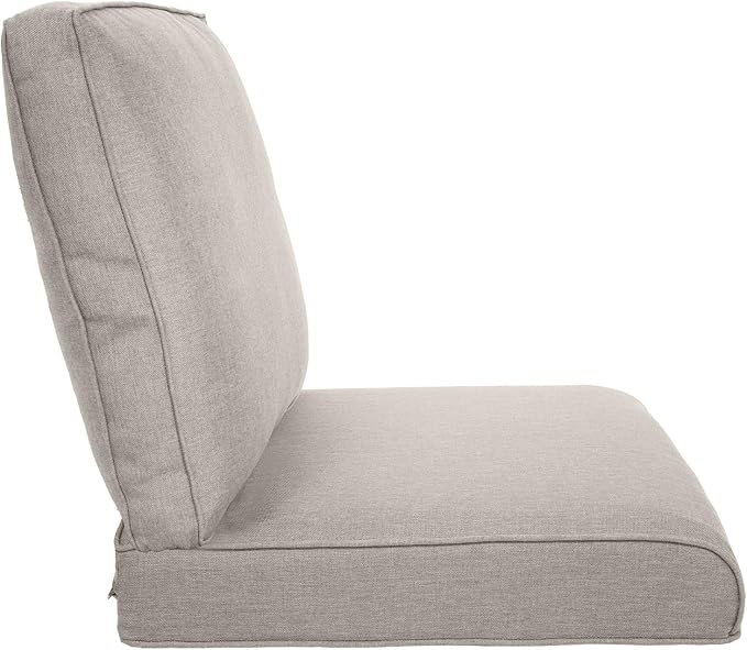 22x25/22x24 Outdoor Replacement Cushions - 1 Set High Back Deep Seat Patio Furniture Cushion for Wicker Dining Swivel Rocking Chairs Rattan Loveseat Couch Sectional Sofa - Beige/Classic