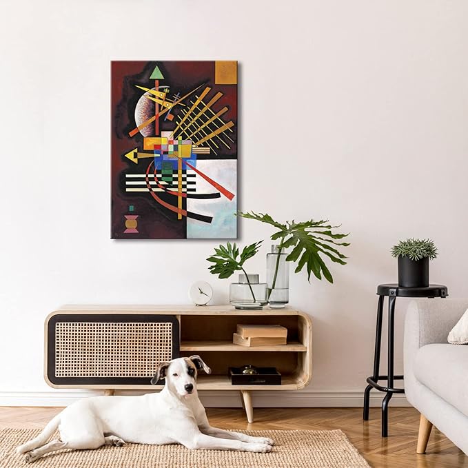 Wieco Art Canvas Prints Wall Art Above and Left,1925 by Wassily Kandinsky Classic Abstract Art Reproductions Canvas Wall Art for Living Room Home Decor Wall Decorations