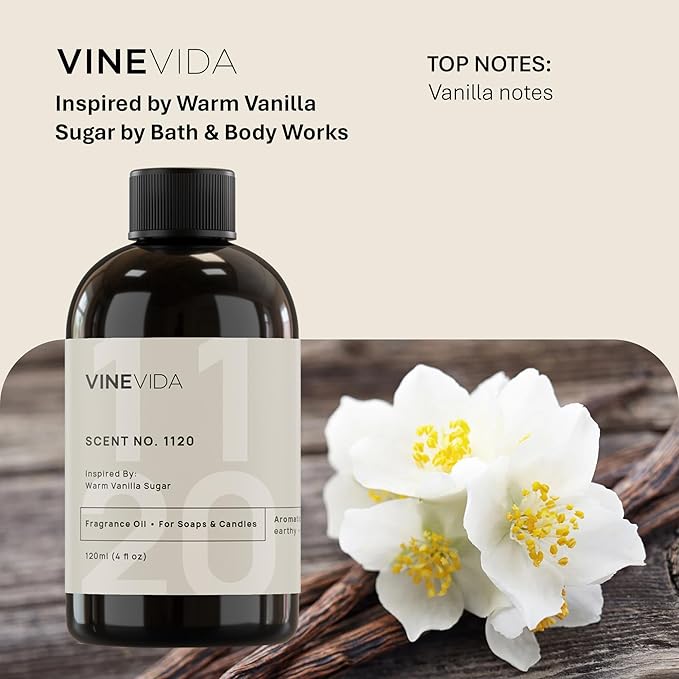VINEVIDA [4 Fl Oz] Scent NO. 1120 Fragrance Oil for Cold Air Diffusers, Aromatic Notes of Earthy Musk Vanilla, Essential Oils for Diffuser Oil Refill & Air Freshener Room Spray