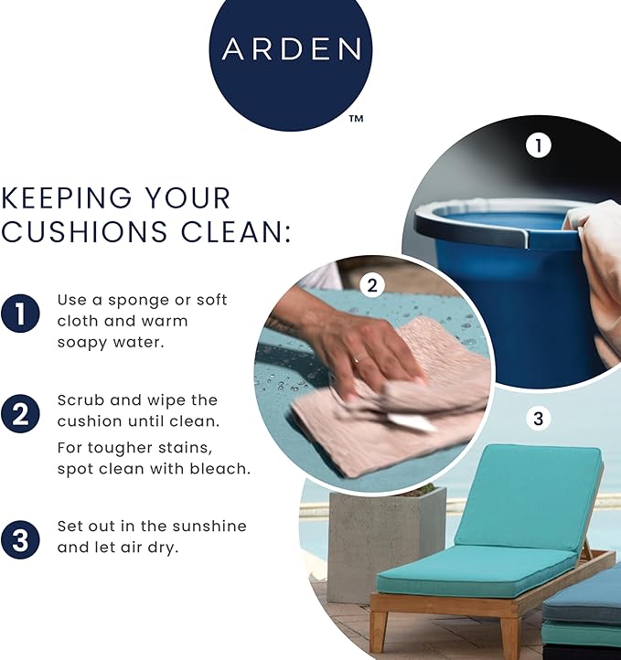 Arden Outdoor Deep Seat Cushion Set, 24 in x 24 in, Weather-Proof, Rain-Proof, Fade Resistant Patio Cushion for Chair, Sofa, and Couch Global Vintage Medallion