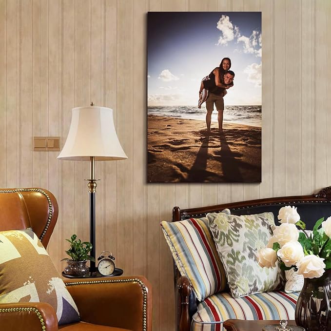 Looife Custom Canvas Prints, Personalized Wall Art with Your Photo on Canvas - 12"x18"