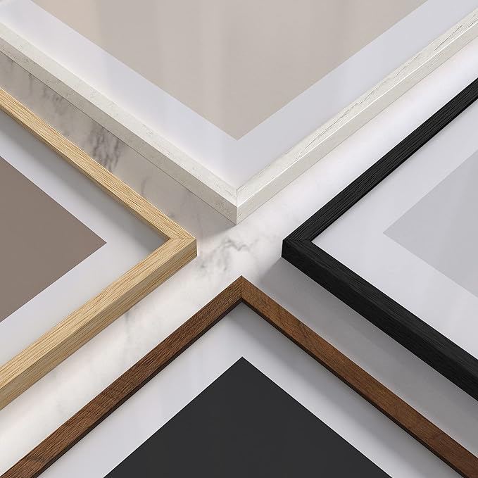 Haus and Hues 8x10 Natural Oak Wood Picture Frames Set of 15 - Premium Bulk Picture Frames 8x10 Bundle - Elegant Gallery Wall Frame Set for Posters, Art Display - Ideal for Wall Decor in Home & Office