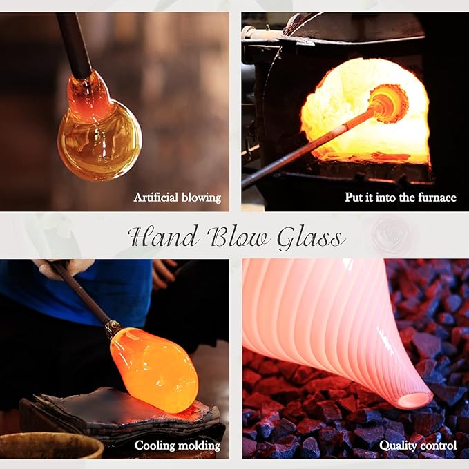 Porseme 150ml Essential Oil Diffuser Glass Color Changing Aroma Air Diffusers Aromatherapy Ultrasonic Cool Mist Humidifier 6 Running Hours Waterless Auto-Off for Sleeping Yoga Office Spa (Pure Pink)