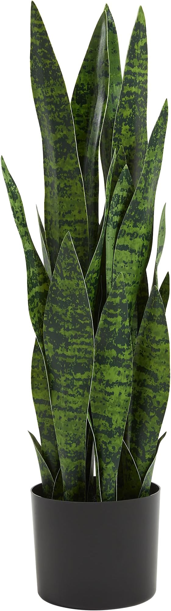 KOL 25.6'' Artificial Snake Plant Sansevieria Indoor, 32 Leaves Lifelike Faux Plants, Home Garden Decoration Mother in Law Tongue 2ft, Fake Potted Houseplant, Green