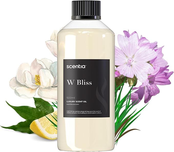 W Magic Hotel Diffuser Refill Oil Inspired by W Signature Hotel - 500 mL 16.9 fl oz - Fragrance Oil Blend Bergamot, Lemongrass & Jasmine for HVAC Diffuser