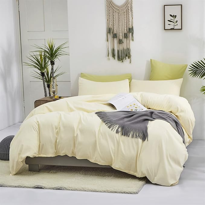 Luxlovery Ivory White Comforter Set California King Cream White Bedding Comforter Cal King Solid Beige Minimalist Bedding Set Soft Breathable Blanket Quilts Modern Comforter Set