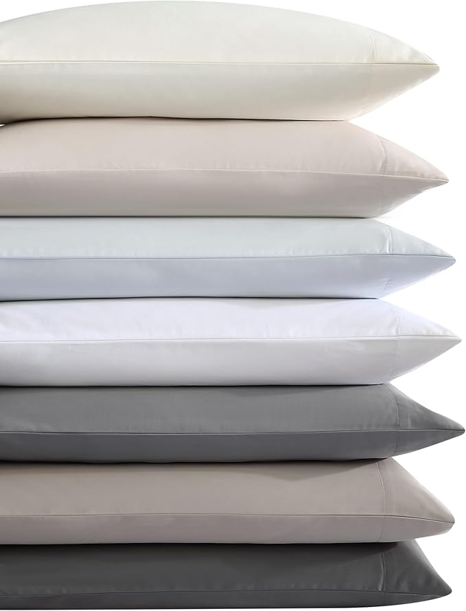Vera Wang - Queen Sheet Set, Luxury Sateen Cotton Bedding, 800 Thread Count, Soft & Smooth Bedding Set (Charcoal, Queen)