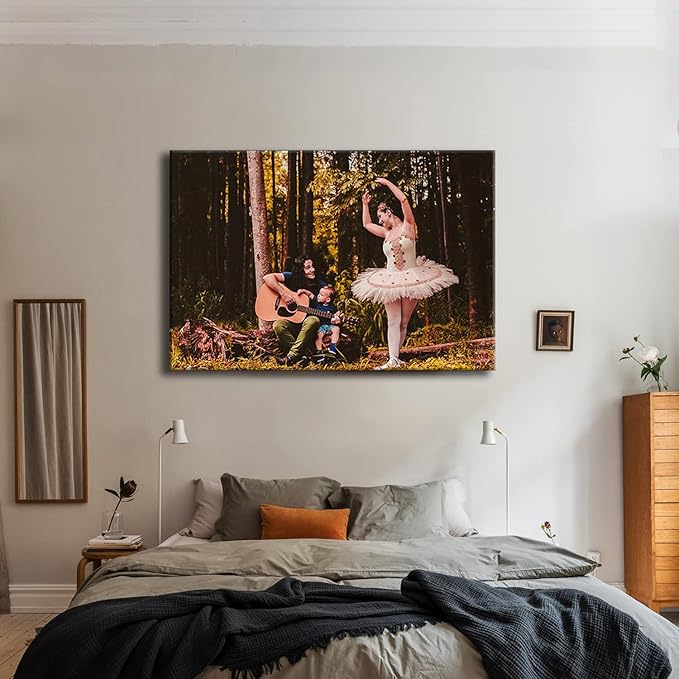 Looife Custom Canvas Prints, Personalized Wall Art with Your Photo on Canvas - 24"x16"