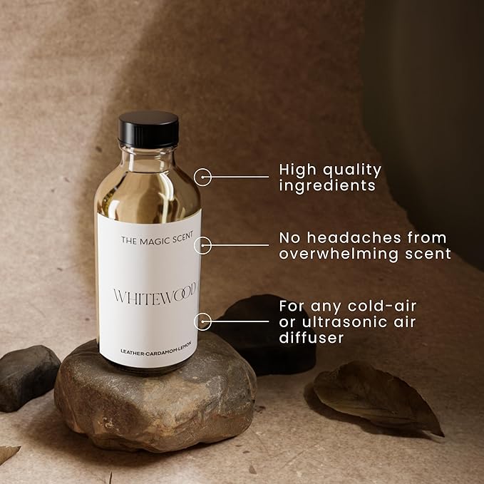Whitewood Diffuser Oil - Hotel & Home Luxury Scents Inspired by 1 Hotel Miami Beach, Compare to My Way Diffuser Oil Scents for Home, Designed for Use in All Diffusers - 4 fl oz, 120 mL