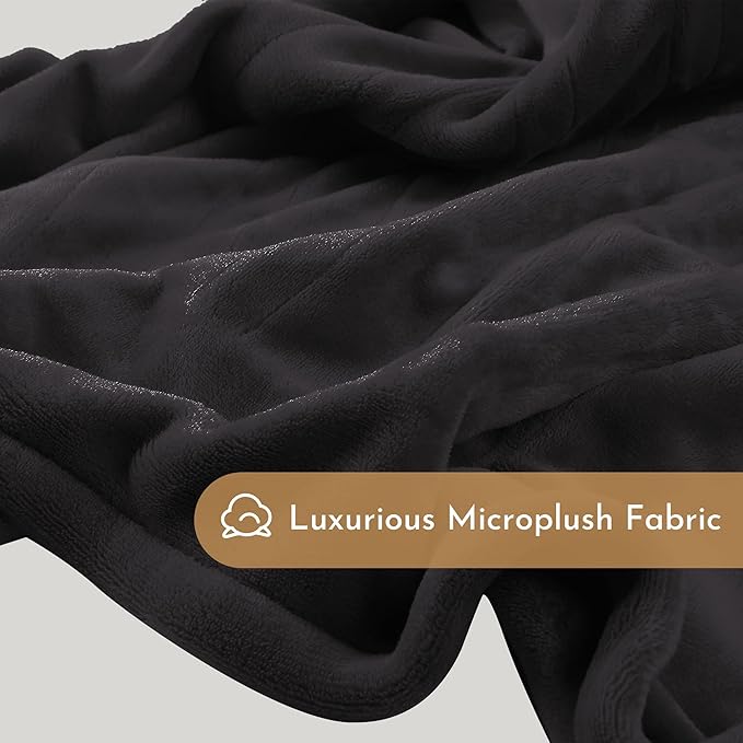 Electric Heated Blanket Microplush Cover Blanket, Full Size 72"x84" with 5 Heat Settings & 10 Hours Auto Off, Cozy & Warm for All Night, Machine Washable, Iron Grey