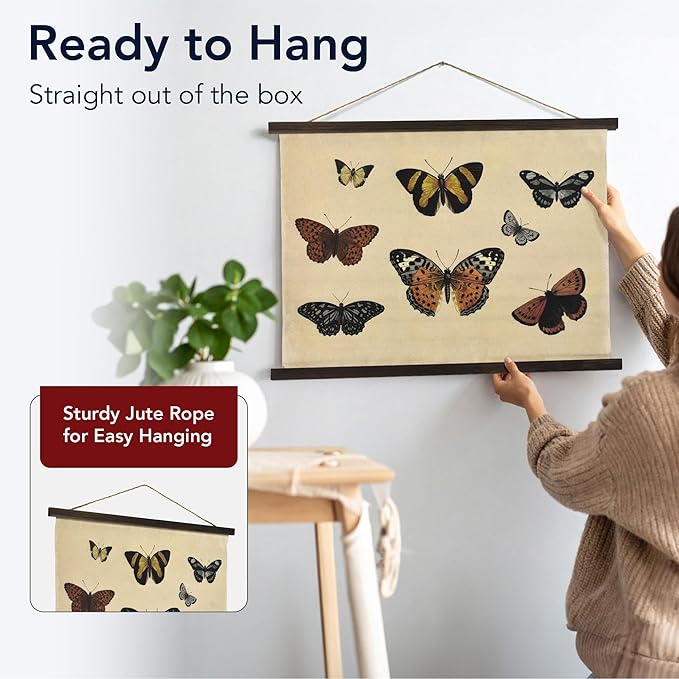 American Art Decor Butterflies Collage Tapestry Wall Art - Monarchs & Fritillaries by Heather Myers