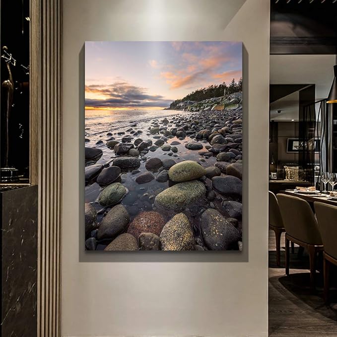 Looife Custom Wall Art Prints from Your Photo on 24x32in Canvas Personalized Wall Decor Paintings with Solid Wood Frame for Living Room Bedroom Kitchen and Office Ready to Hang