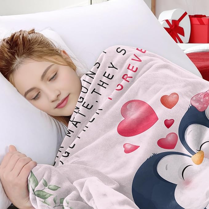 Gifts for Her Him, Anniversary Birthday Gifts for Women Men, Romantic I Love You Blanket 60x50in, Wedding Gifts for Couple Wife Husband, Best Christmas Valentines Mothers Fathers Day Presents