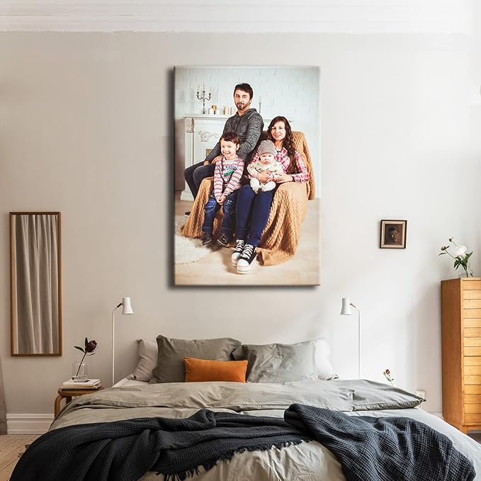 Looife Custom Canvas Prints, Personalized Wall Art with Your Photo on Canvas - 16"x32"