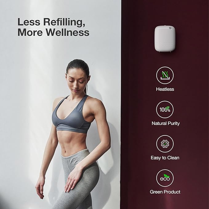 Waterless Essential Oil Diffuser for Home and Commercial Use, Up to 2000 sq.ft. 400 mL Capacity, Aromatherapy Scent Diffuser for Large Rooms, Smart Scent Air Machine, ANW-White
