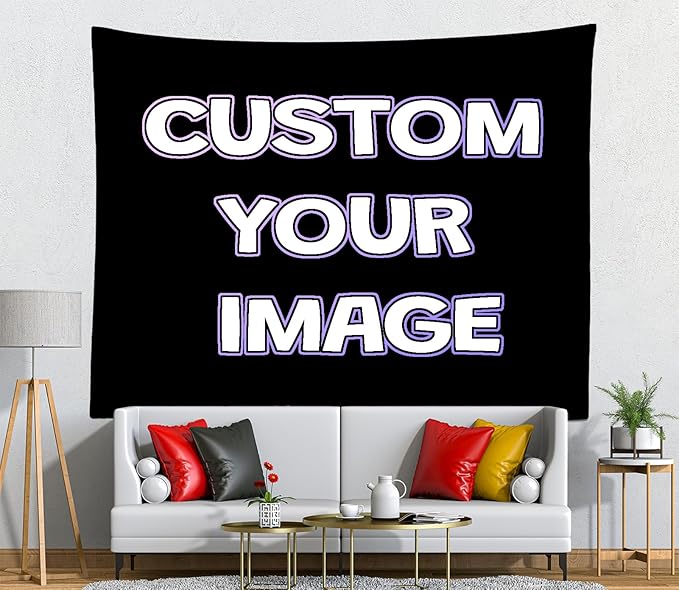 BELECO 92x70 Inch Custom Tapestry Personalized Backdrop Custom Tapestries Poster Banner Upload Images Create Your Own Unique Tapestry Wall Hanging For Living Room Bedroom Dorm Home Decor