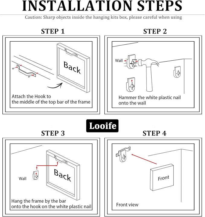 Looife Custom Wall Art Prints from Your Photo on 24x32in Canvas Personalized Wall Decor Paintings with Solid Wood Frame for Living Room Bedroom Kitchen and Office Ready to Hang