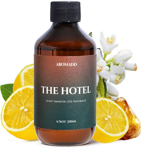 Aromadd Hotel Scents Diffuser Oil The Hotel, Luxury Essential Oils for Waterless Diffuser, Aromatherapy Hotel Diffuser Oil for Home & Office, Long-Lasting Air Freshener - 6.76 fl oz (200 mL)