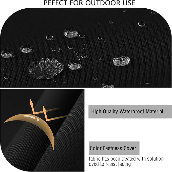 idee-home Outdoor Cushions for Patio Furniture, Outdoor Seat Cushion, Waterproof Hampton Bay Deep Seat Replacement Couch Chair Cushions for Garden Lawn Backyard Deck, 24 x 24 Black