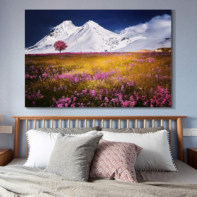 Looife Custom Canvas Wall Art from Your Photo 48x32 inch Frame Personalized Picture Prints Decor Wrapped Canvas Poster for Room Decoration Ready to Hang
