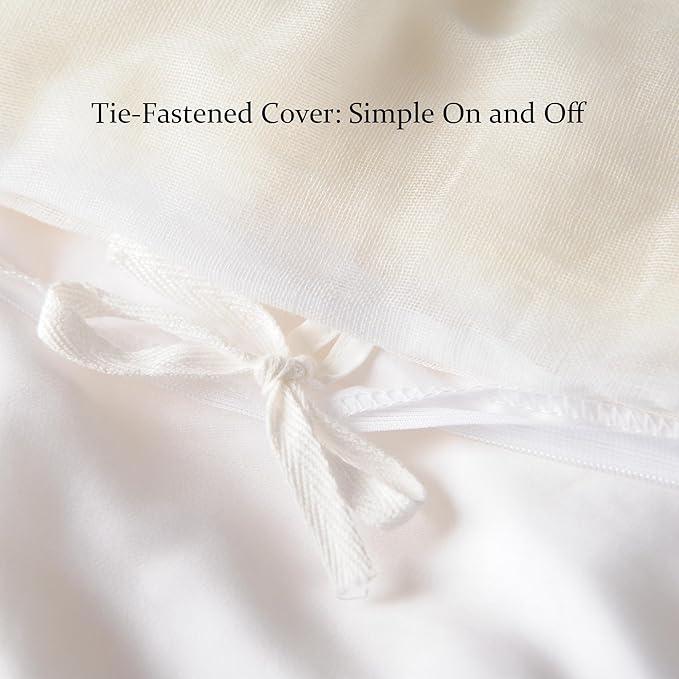 CUDDLE DREAMS Lightweight Silk Filled Comforter for Summer, Detachable Tencel Duvet Cover for Easy Care, Naturally Breathable (White, King)