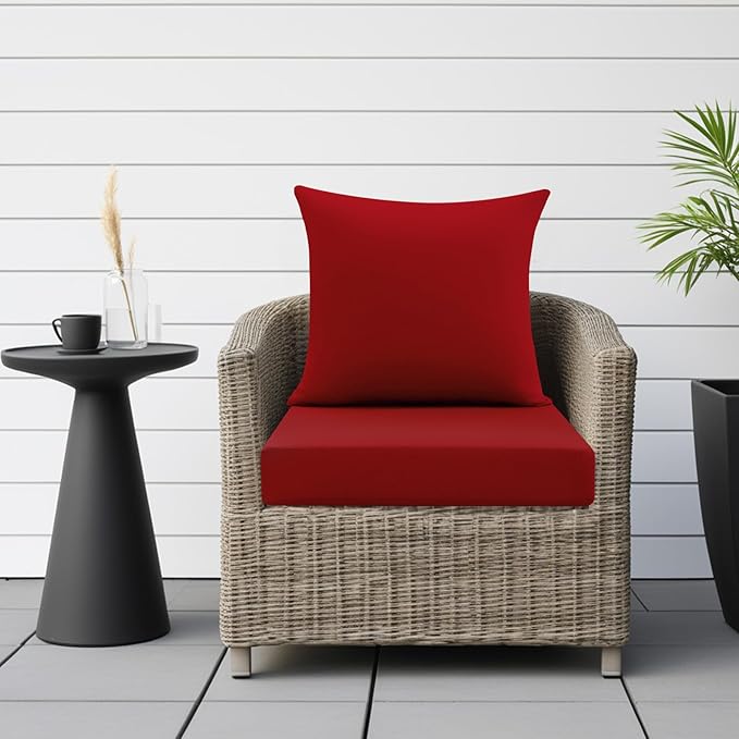 idee-home Outdoor Cushions for Patio Furniture, Waterproof Outdoor Seat Cushion Hampton Bay Deep Seat Replacement Cushions for Garden