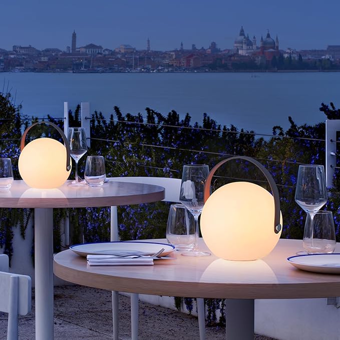 LED Glowing Ball Light with Handle, 7-Inch Cordless 16 Color Changing and 4 Light Modes Kids Night Light, Rechargeable & Dimmable Mood Lamp with Remote Control for Home Party Camping