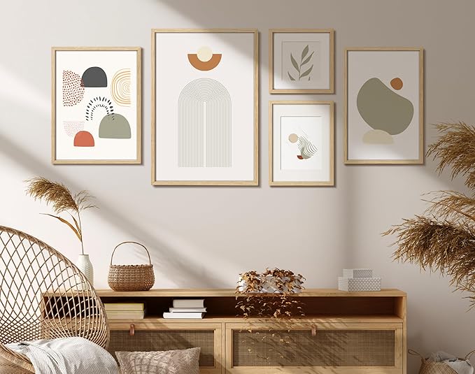12x18 Frame, Natural Solid Oak Wood 12x18 Poster Frame, Lightweight for Wall Mounting(Single, Oak)