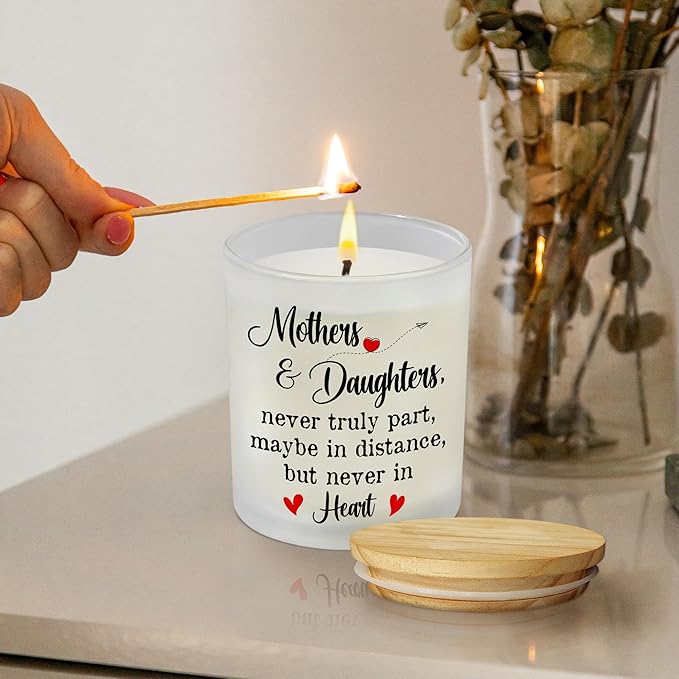TEEZWONDER Mom Birthday Gifts from Daughter Son - Long Lasting Vanilla Lavender Candle 10 oz - Mom Gifts for Women Mama Gift Ideas Scented Candles for Women Mother Daughter Gift Ideas