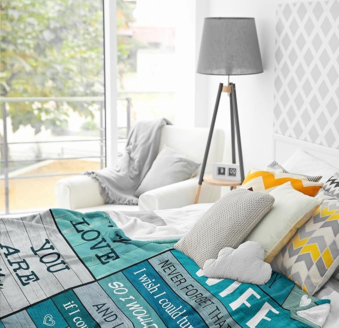Gifts for Wife/Her,Wife Birthday Gift,Anniversary Wedding Gift for Her,Anniversary/Birthday Gifts for Her Blanket 60x50in