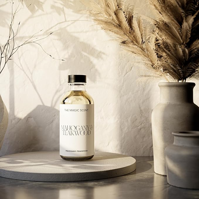 Mahogany & Teakwood Diffuser Oil - Hotel & Home Luxury Scents Inspired by Abercrombie & Fitch - Diffuser Oil Scents for Home Designed for Use in All Diffusers - 8.5 fl oz, 250 mL