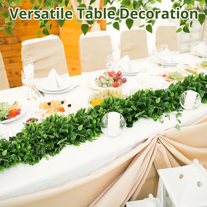 XunYee 28 Pcs Artificial Hanging Plants 3.6FT Fake Hanging Plants, Fake Ivy Vine Artificial Ivy Leaves Plastic Fake for Wall House Room Garden Wedding Garland Indoor Outdoor Decor, No Baskets