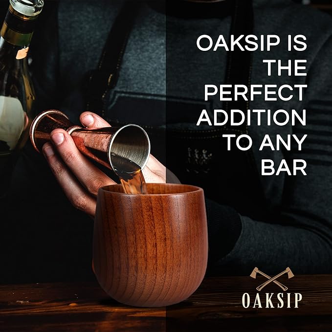 The Original Wooden Bourbon Drinking Glass Bourbon Gifts for Men | Wooden Old Fashioned Glass | Great Whiskey Gifts for Husband, Dad, or Brother | Perfect Present For Men Who Have Everything