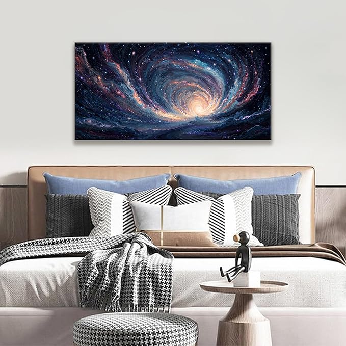 Abstract Wall Art Decor Prints Starry Sky Tunnel Art Work For Wall Decor Artwork Ready To Hang Wall Art For Living Room Office Kitchen Bathroom Bedroom 20x40 Inch