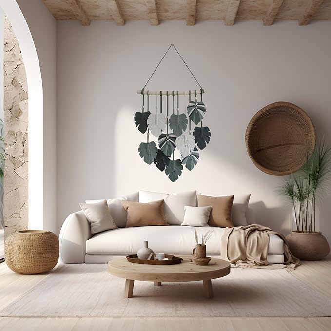 Boho Wall Decor - Large Macrame Wall Hanging - Boho Bedroom Decor - Tapestry for Bedroom - 17x23 inches