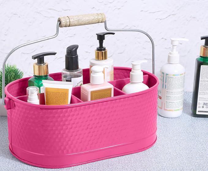 Alpha Living Home Silverware Organizer - Heavy Duty Metal Kitchen Drawer & Utensil Organizer, Drawer Organizer for Forks, Knives, Multipurpose Kitchen Organizers and Storage Solution (Pink)