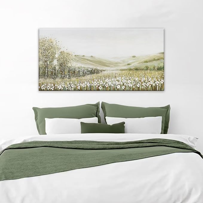 QSQ Canvas Wall Art Decor Home Decor Wall Art Prints Natural Modern Landscape Wall Decorations Artwork for Living Room Wall Bedroom Kitchen Office Decor 20"×40"