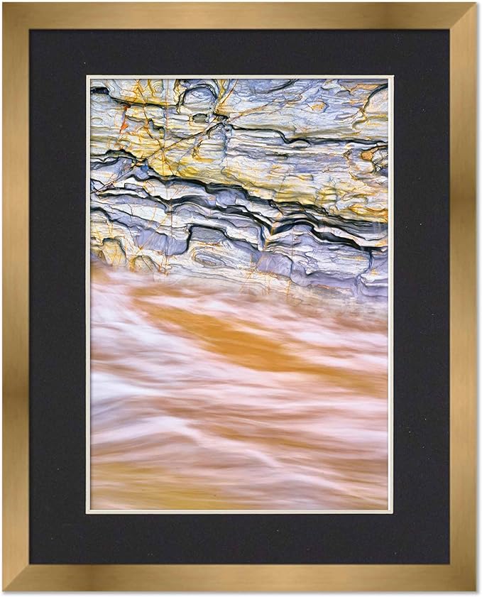 12x15 Frame with Mat - Bronze 14x17 Frame Wood Made to Display Print or Poster Measuring 12 x 15 Inches with Black Photo Mat
