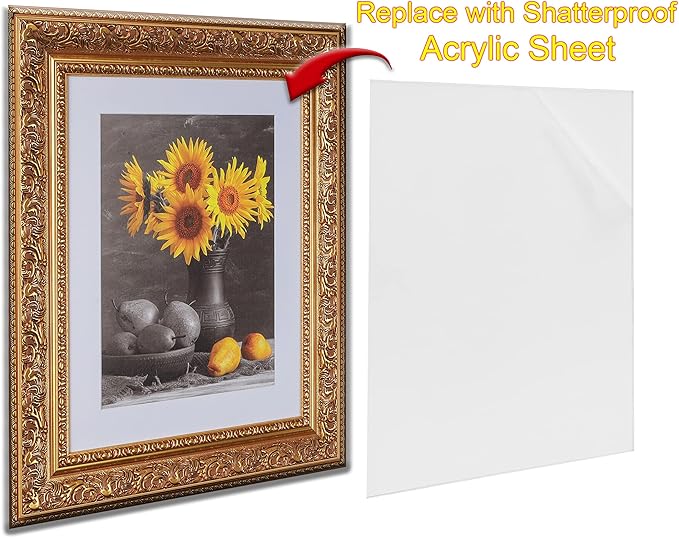 10 x 18 Frame 2-1/2" 10x18 Gold Frame.10x18 Poster Frame.10 x 18 Picture Frames for Wall Mounting.Large Ornate 18x10 Canvas Oil Painting Frames Gothic Vintage Antique Luxury 1556.Baroque Wood Alternative-Polystyrene for Photo,Diploma,Puzzle,TV