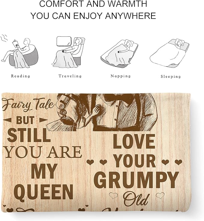 Gift for Wife from Husband to My Wife Blanket Wedding Anniversary Romantic Gifts for Wife Birthday Christmas Valentine's Mother's Day Healing Thoughts Blanket Presents for Her