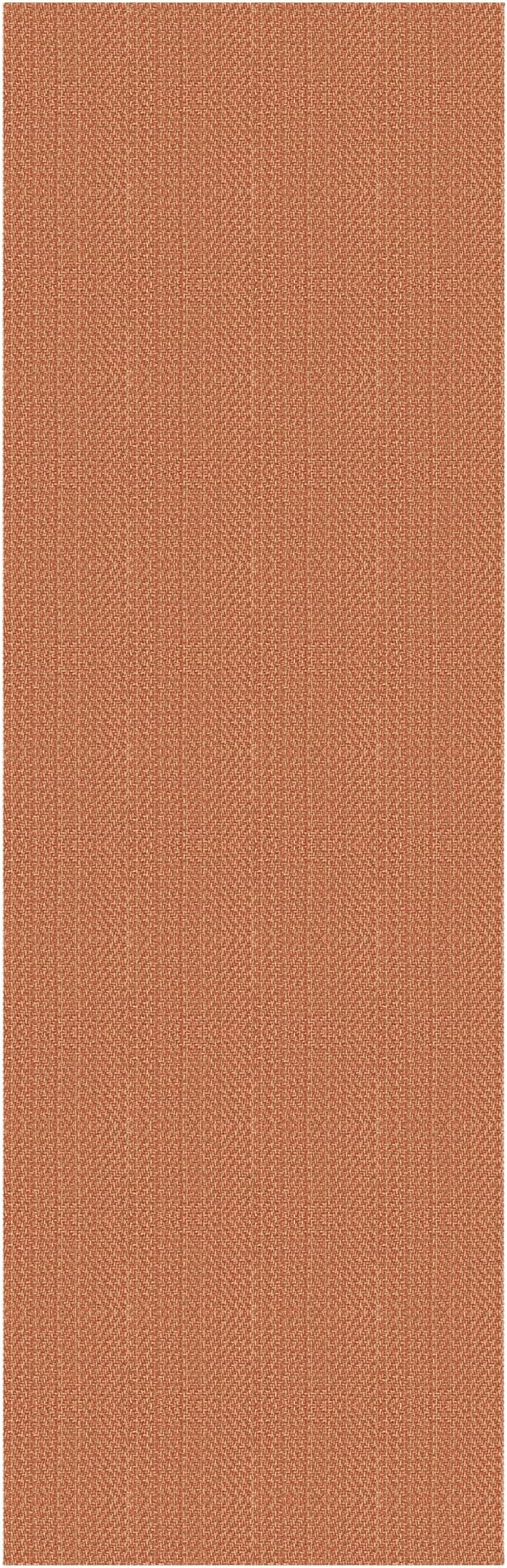 IOHOUZE Washable Runner Rug 2x8 Non Slip Rubber Backed Hallway Runner Entryway Runner Indoor, Kitchen Rugs Woven Cotton Floor Carpet for Kitchen Hall Entrance Bedroom, Rustic Orange
