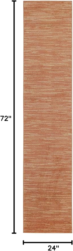 Nourison Home Essentials 6' Runner Rust Fabric Area Rug