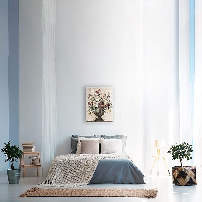 Reflections II by Barbara Mock | Woven Tapestry Wall Art Hanging | Lush Floral Still Life | 100% Cotton USA Size 32x26