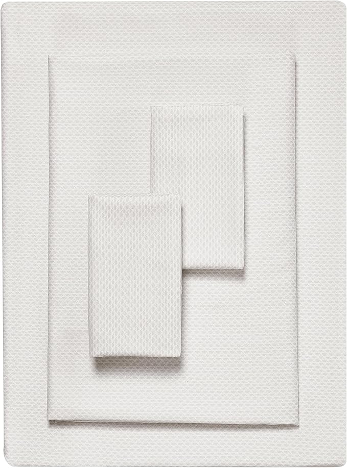 Vera Wang - King Sheet Set, Luxury Sateen Cotton Bedding, 800 Thread Count, Soft & Smooth Bedding Set (Lace Ivory, King)