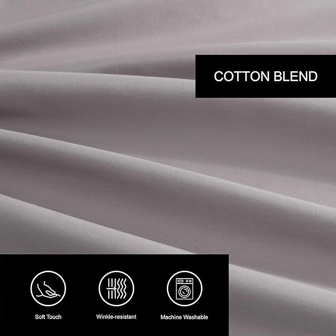 Vera Wang - King Sheet Set, Luxury Sateen Cotton Bedding, 800 Thread Count, Soft & Smooth Bedding Set (Plum, King)