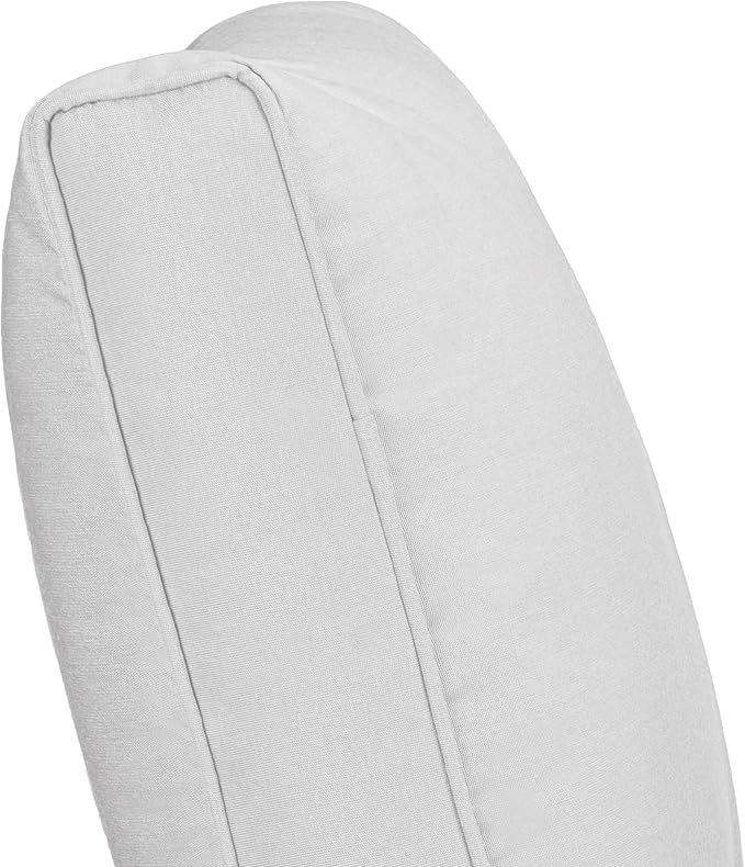 UIXE 24.5" Deep Seat Outdoor Cushion Set with Back Pads, Patio Furniture Cushions, Sectional Sofa Bistro Chair Cushion - White, Set of 4