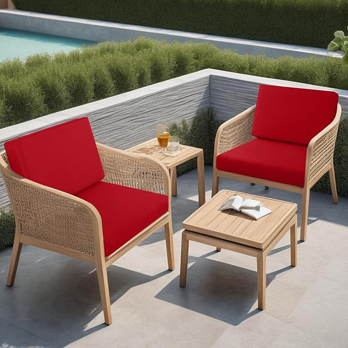 idee-home Outdoor Cushions for Patio Furniture, Outdoor Seat Cushions 28.5 x 28.5 Waterproof & Fade Resistant Couch Sofa Replacement Deep Couch Chair Cushion for Yard Garden Deck