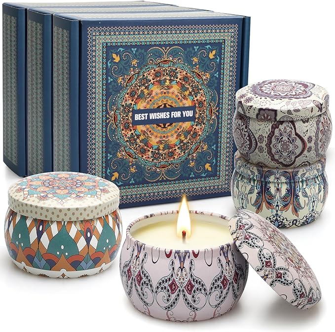 12 Pack Citronella Candles Outdoor, Natural Scented Candles for Patio, 360 Hours Lasting Soy Wax Citronella Candle Set, Summer Portable Candle Bulk for Garden, Patio, Balcony, Camping, Indoor