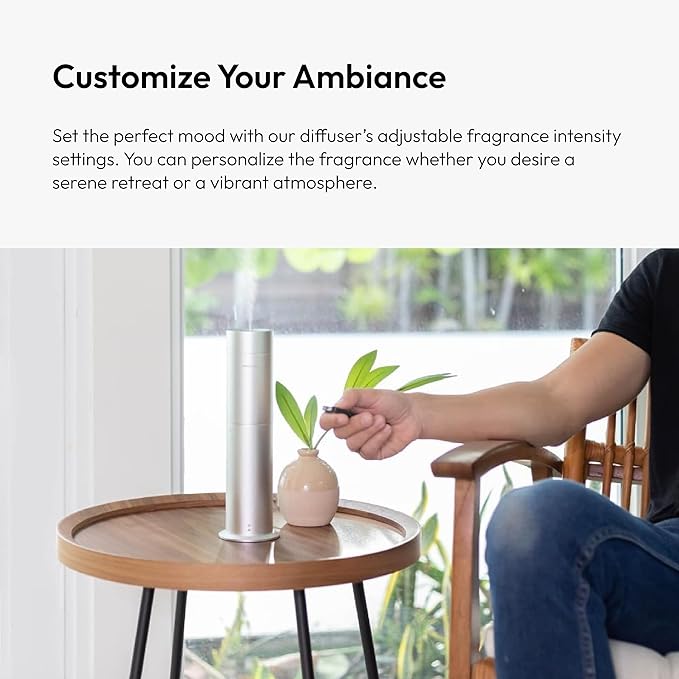 Aroma360-Mini Pro Scent Diffuser-Aroma Diffuser for Essential Oils-Cold-Air Diffusion-600sq.ft. Coverage-Waterless Air Diffuser-Green-Works Exclusively with Pro Pod Bottles
