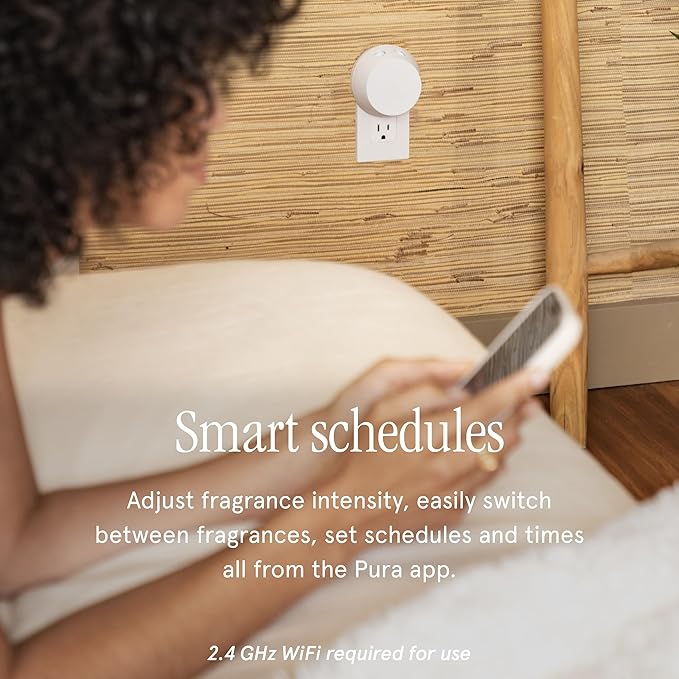 Pura Smart Home Fragrance Device Starter Set - Pura 4 - Scent Diffuser for Home - Includes Fragrance Aroma Diffuser - Rectangle Box, Disney Mickey & Minnie Scent Refills